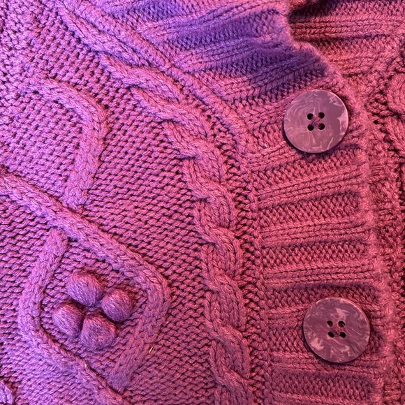 The Children’s Place cable knit sweater purple 18 months - Picture 3 of 4